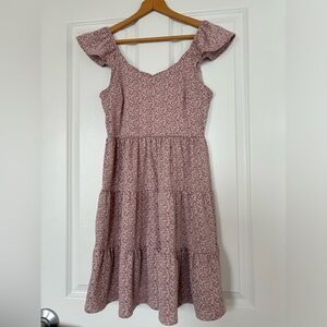 Monteau Scalloped Mini Dress